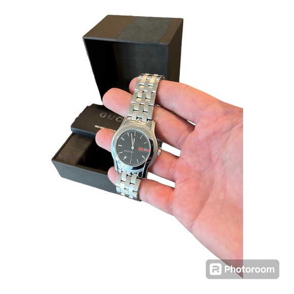 Men’s Stainless & Black Gucci 5500 XL Watch - Picture 3 of 7